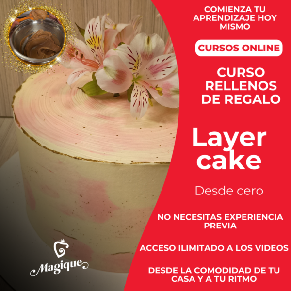 Curso Online - Layer cake desde 0 - Flores
